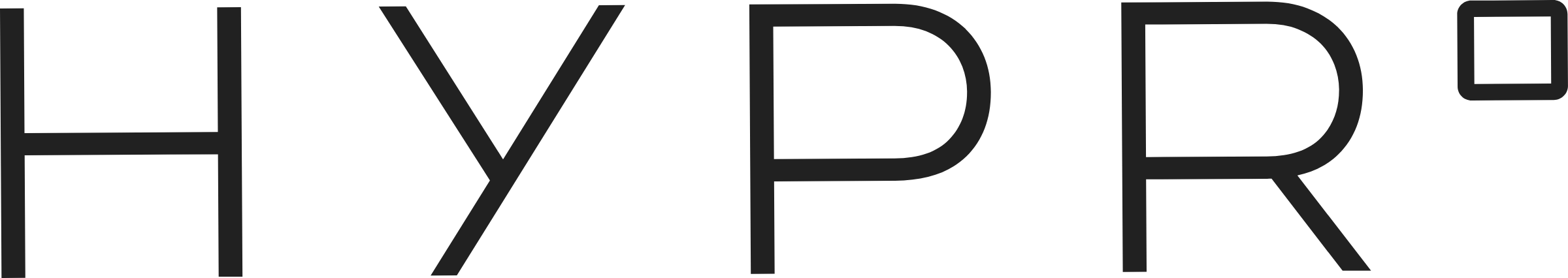HYPR logo in black, transparent background